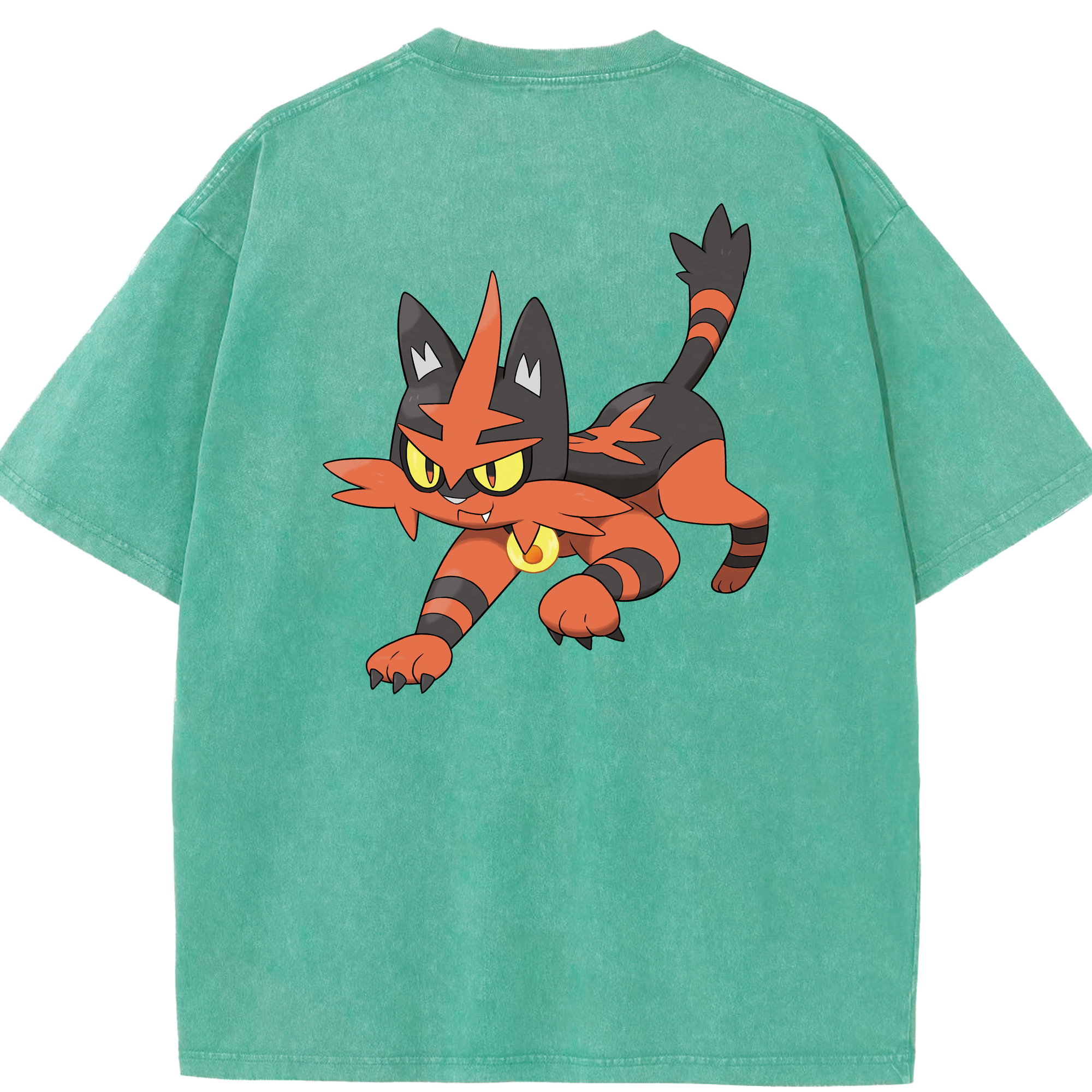 （画像用） ポケットモンスター Pokémon 綿100% ヴィンテージ風 半袖Tシャツ（背面プリント）